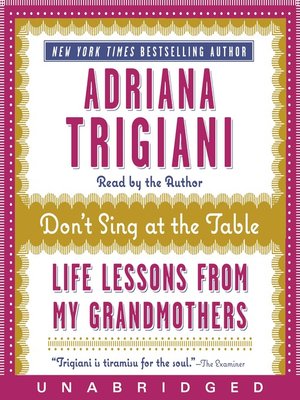 Don't Sing at the Table - Audiobook